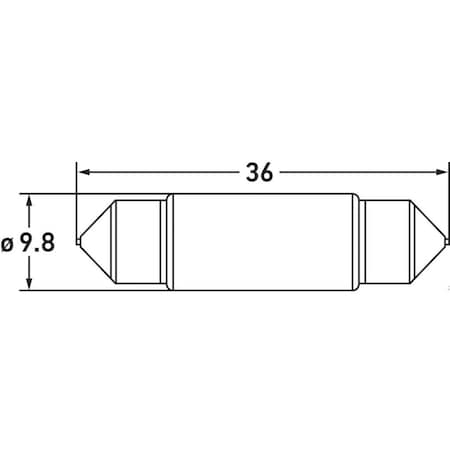 Hella BULB LED 6418 12V 1W SV8.5-8 6.5K 36 SGL 6418LED6.5K